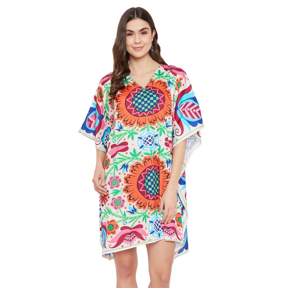 Floral Multicolor Swim Coverup